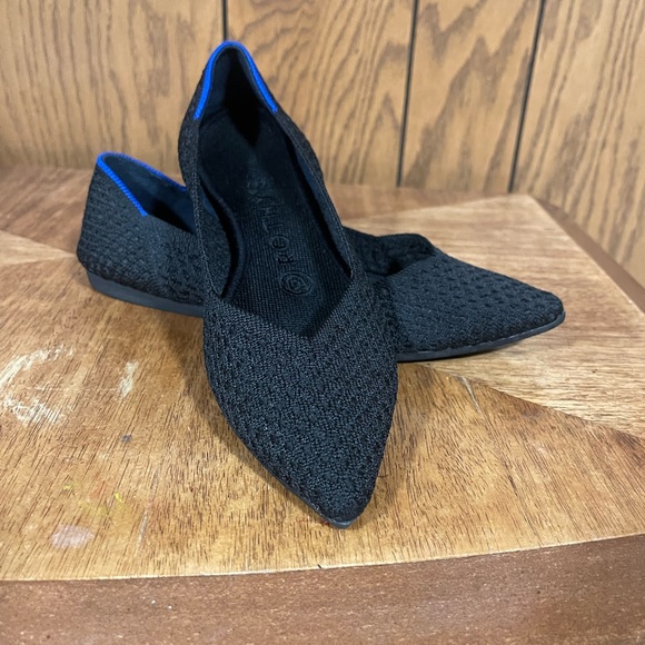 Rothy's The Pointe Honeycomb-Black - Picture 2 of 14